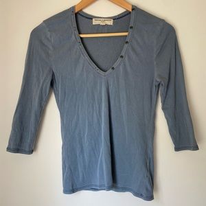 Grey/blue UO Henley top
